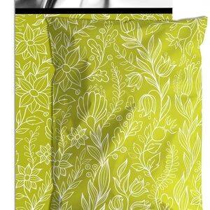 25 Ct 10x13 Lime Green Floral Polymailers